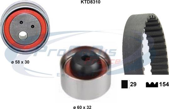 Procodis France KTD8310 - Zobsiksnas komplekts autospares.lv