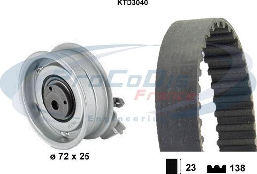 Procodis France KTD3040 - Комплект зубчатого ремня ГРМ www.autospares.lv