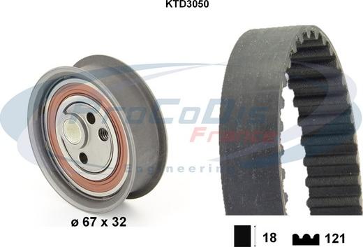 Procodis France KTD3050 - Zobsiksnas komplekts autospares.lv