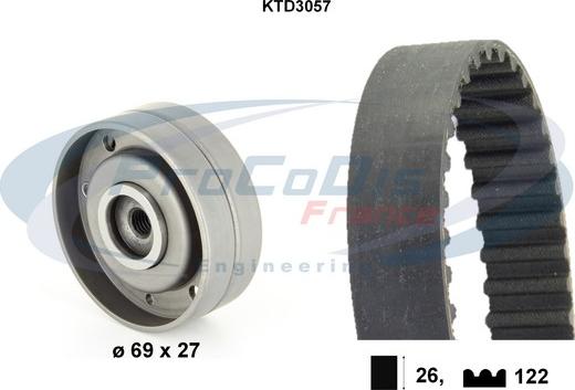 Procodis France KTD3057 - Комплект зубчатого ремня ГРМ www.autospares.lv