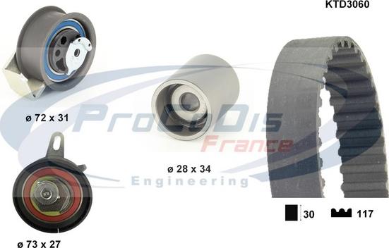 Procodis France KTD3060 - Timing Belt Set www.autospares.lv