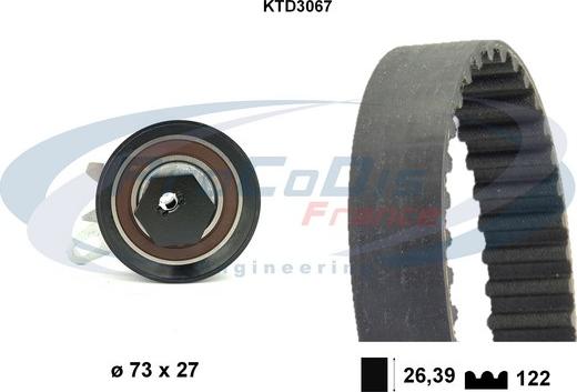 Procodis France KTD3067 - Timing Belt Set www.autospares.lv