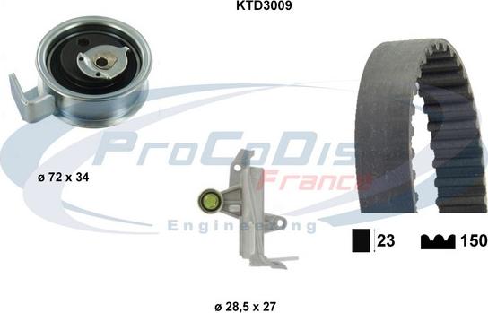 Procodis France KTD3009 - Комплект зубчатого ремня ГРМ www.autospares.lv