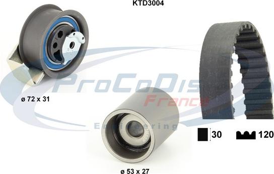 Procodis France KTD3004 - Timing Belt Set www.autospares.lv