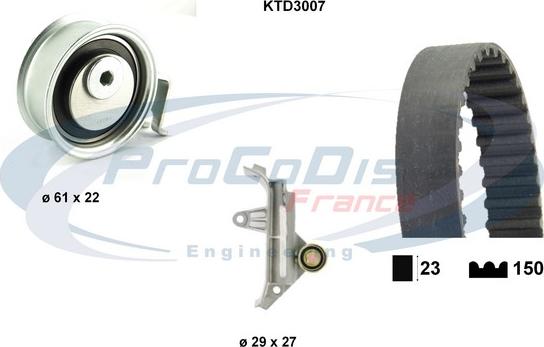 Procodis France KTD3007 - Timing Belt Set www.autospares.lv