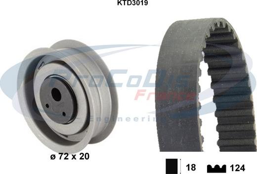 Procodis France KTD3019 - Zobsiksnas komplekts autospares.lv