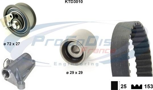 Procodis France KTD3010 - Zobsiksnas komplekts www.autospares.lv