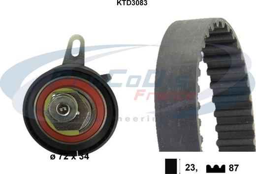 Procodis France KTD3083 - Zobsiksnas komplekts www.autospares.lv