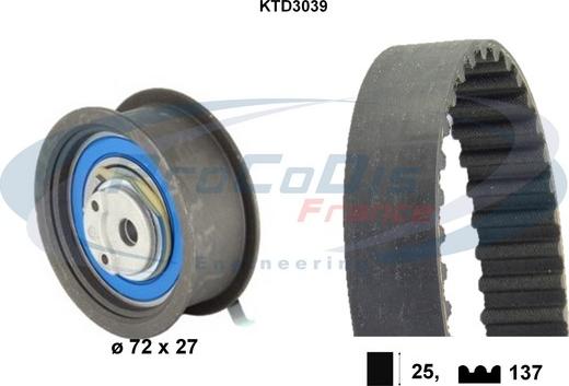 Procodis France KTD3039 - Комплект зубчатого ремня ГРМ www.autospares.lv