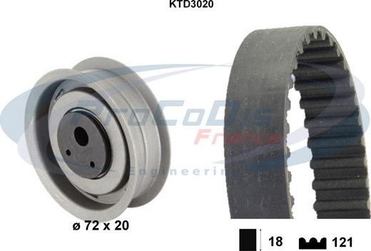 Procodis France KTD3020 - Комплект зубчатого ремня ГРМ www.autospares.lv