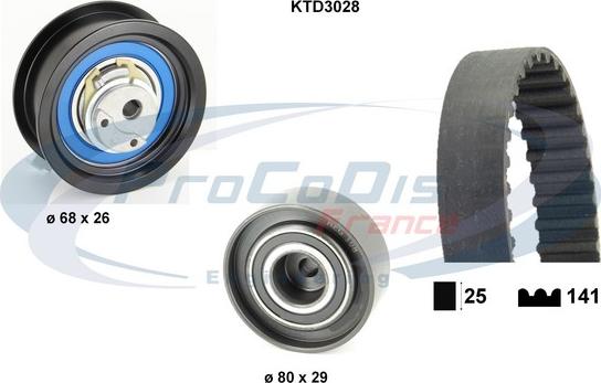 Procodis France KTD3028 - Комплект зубчатого ремня ГРМ www.autospares.lv