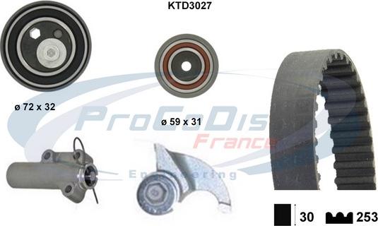 Procodis France KTD3027 - Timing Belt Set www.autospares.lv