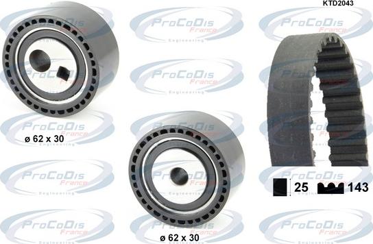 Procodis France KTD2043 - Timing Belt Set www.autospares.lv