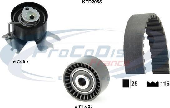 Procodis France KTD2055 - Timing Belt Set www.autospares.lv