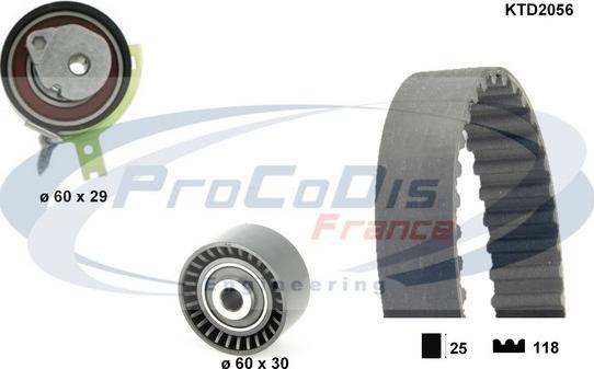 Procodis France KTD2056 - Timing Belt Set www.autospares.lv