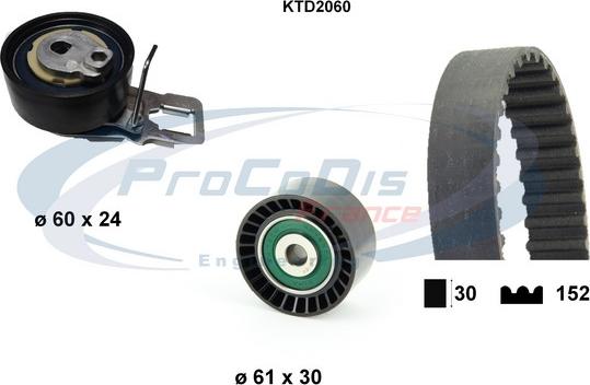 Procodis France KTD2060 - Zobsiksnas komplekts autospares.lv