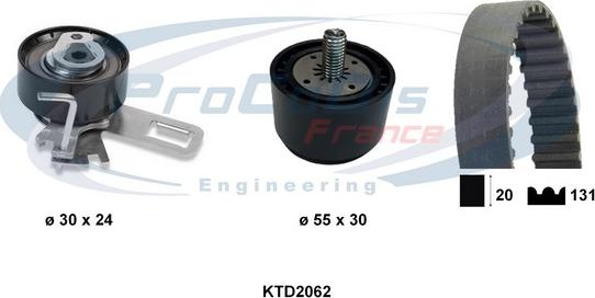 Procodis France KTD2062 - Zobsiksnas komplekts autospares.lv