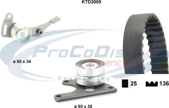 Procodis France KTD2009 - Zobsiksnas komplekts autospares.lv