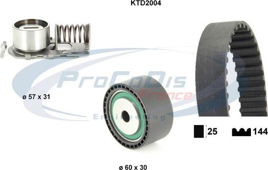 Procodis France KTD2004 - Zobsiksnas komplekts www.autospares.lv