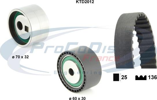 Procodis France KTD2012 - Zobsiksnas komplekts www.autospares.lv