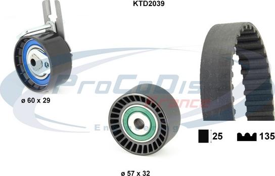 Procodis France KTD2039 - Timing Belt Set www.autospares.lv