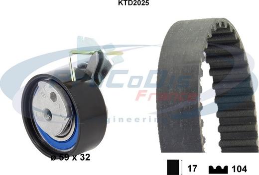 Procodis France KTD2025 - Zobsiksnas komplekts autospares.lv