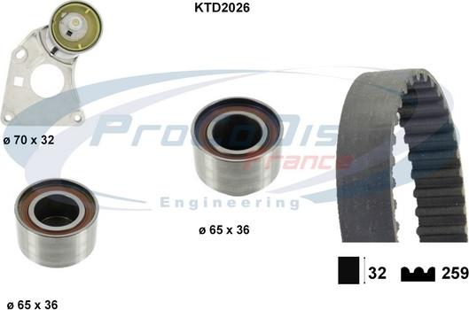 Procodis France KTD2026 - Timing Belt Set www.autospares.lv