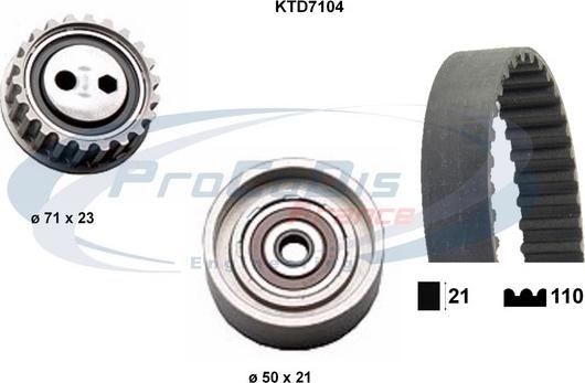 Procodis France KTD7104 - Zobsiksnas komplekts autospares.lv