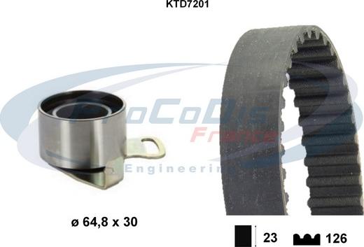 Procodis France KTD7201 - Zobsiksnas komplekts www.autospares.lv