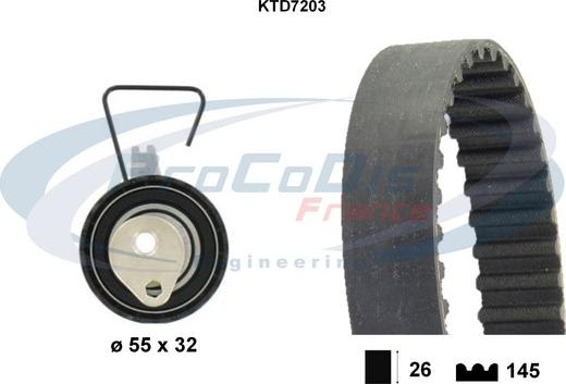 Procodis France KTD7203 - Zobsiksnas komplekts www.autospares.lv