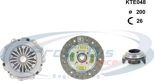 Procodis France KTE048 - Комплект сцепления www.autospares.lv