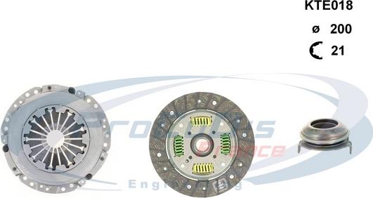 Procodis France KTE018 - Комплект сцепления www.autospares.lv