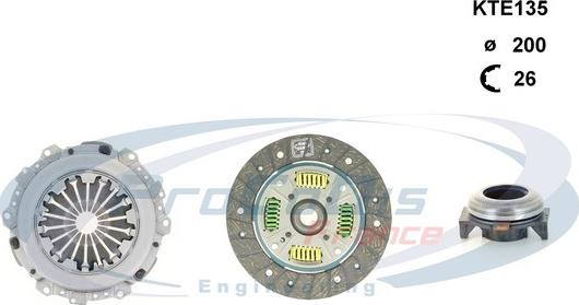 Procodis France KTE135 - Комплект сцепления www.autospares.lv