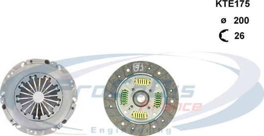 Procodis France KTE175 - Комплект сцепления www.autospares.lv