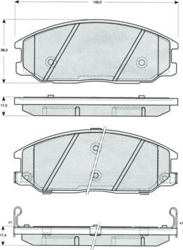 Procodis France PF1454 - Тормозные колодки, дисковые, комплект www.autospares.lv