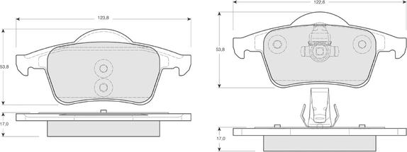 Procodis France PF1405 - Brake Pad Set, disc brake www.autospares.lv