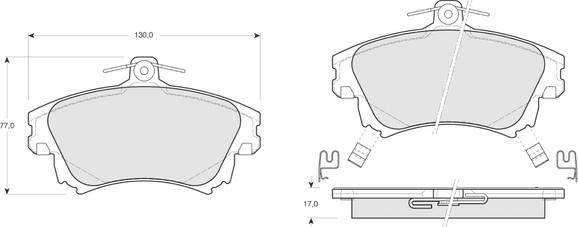 Procodis France PF1403 - Brake Pad Set, disc brake www.autospares.lv