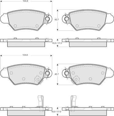 Procodis France PF1412 - Тормозные колодки, дисковые, комплект www.autospares.lv