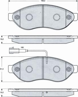 Procodis France PF1439 - Brake Pad Set, disc brake www.autospares.lv