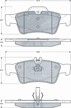 Procodis France PF1430 - Тормозные колодки, дисковые, комплект www.autospares.lv