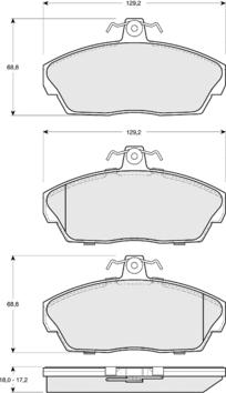 Procodis France PF1540 - Тормозные колодки, дисковые, комплект www.autospares.lv