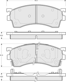 Procodis France PF1542 - Brake Pad Set, disc brake www.autospares.lv