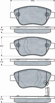 Procodis France PF1520 - Brake Pad Set, disc brake www.autospares.lv