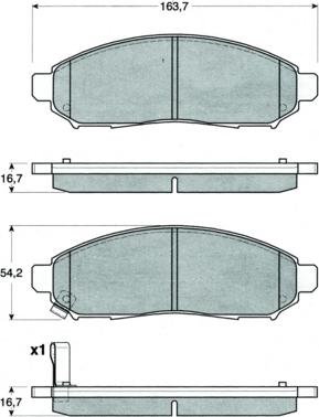 Procodis France PF1528 - Bremžu uzliku kompl., Disku bremzes www.autospares.lv