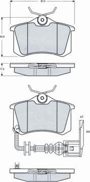 Procodis France PF1615 - Тормозные колодки, дисковые, комплект www.autospares.lv