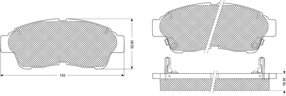 Procodis France PF1096 - Тормозные колодки, дисковые, комплект www.autospares.lv