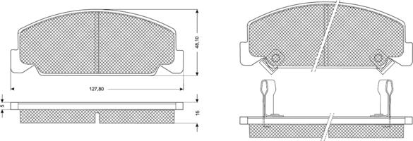 Procodis France PF1097 - Brake Pad Set, disc brake www.autospares.lv