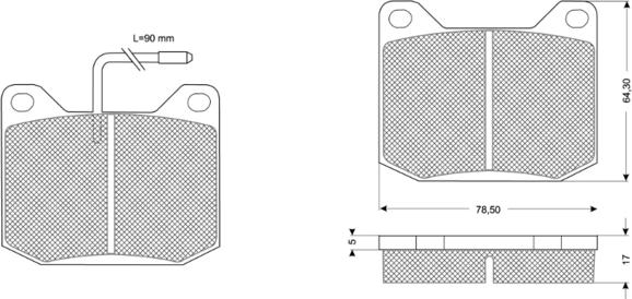 Procodis France PF1040 - Тормозные колодки, дисковые, комплект www.autospares.lv