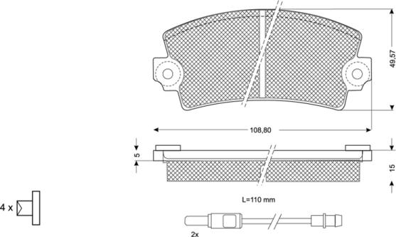 Procodis France PF10431 - Bremžu uzliku kompl., Disku bremzes autospares.lv