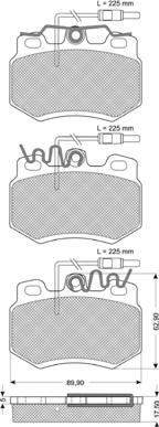 Procodis France PF10551 - Bremžu uzliku kompl., Disku bremzes autospares.lv